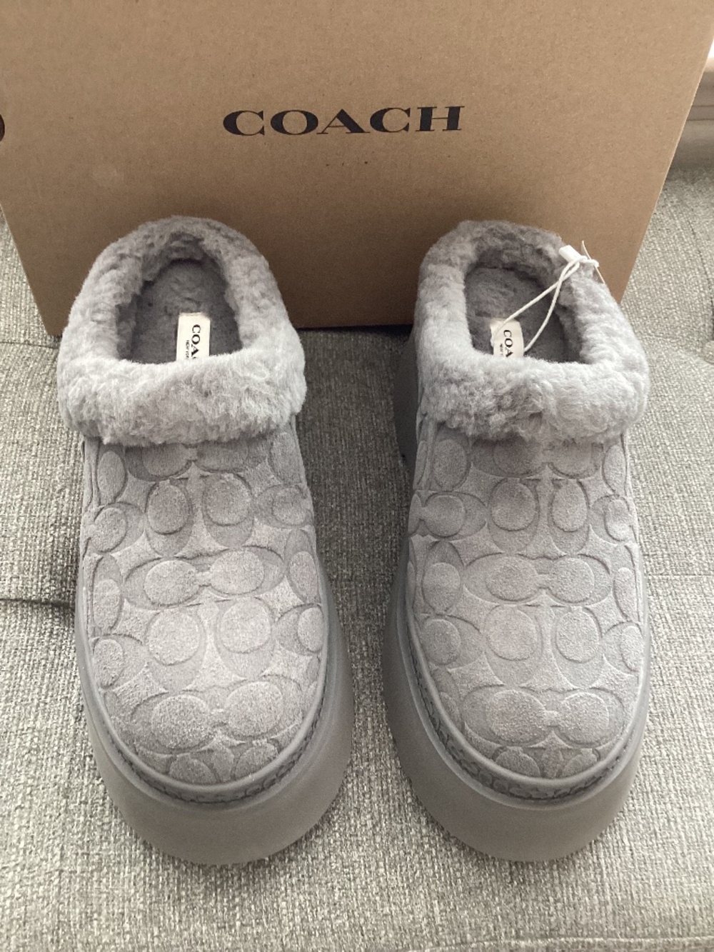 COACH Women's Cecelia Slip-On Platform Clogs, size 8